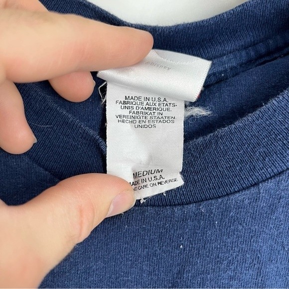 Disney Shirt Mens Medium Blue Winnie The Pooh True Friends Vintage Single Stitch - Picture 4 of 8